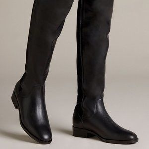 Clarks Boots Pure Caddy Leather Knee High Black 6